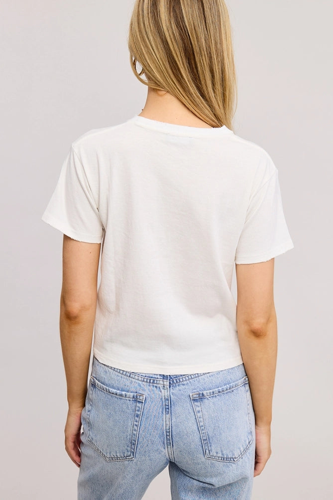 S/S Seamless Faux Crop with Grinded Edges